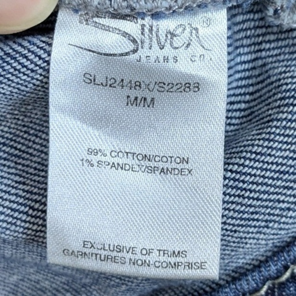 Silver Jeans Co Womens Denim Jacket Medium Wash Trucker Blue Medium Y2K Western - Picture 5 of 8